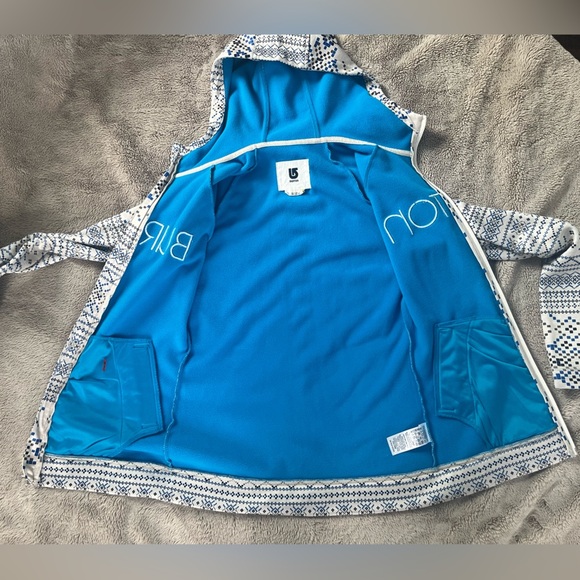 Burton Dry Ride Full Zip Hoodie Sweatshirt. Women’s Small Blue Multicolor - Picture 5 of 11